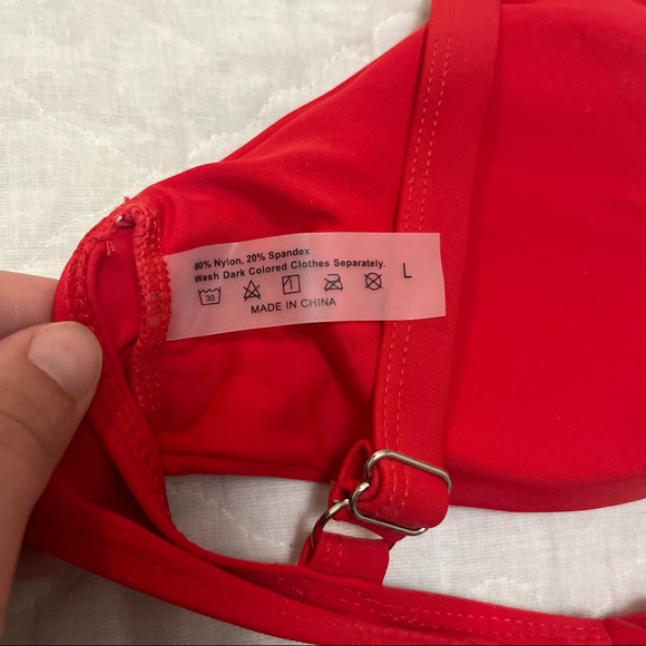 NWOT Red high waisted bikini size L - Picture 5 of 6